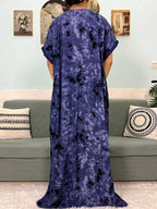 2024 Muslim Cotton Abayas For Women Appliques Printed Caftan Marocaine Femme Robe Boubou African Islam Dresses With Headscarf