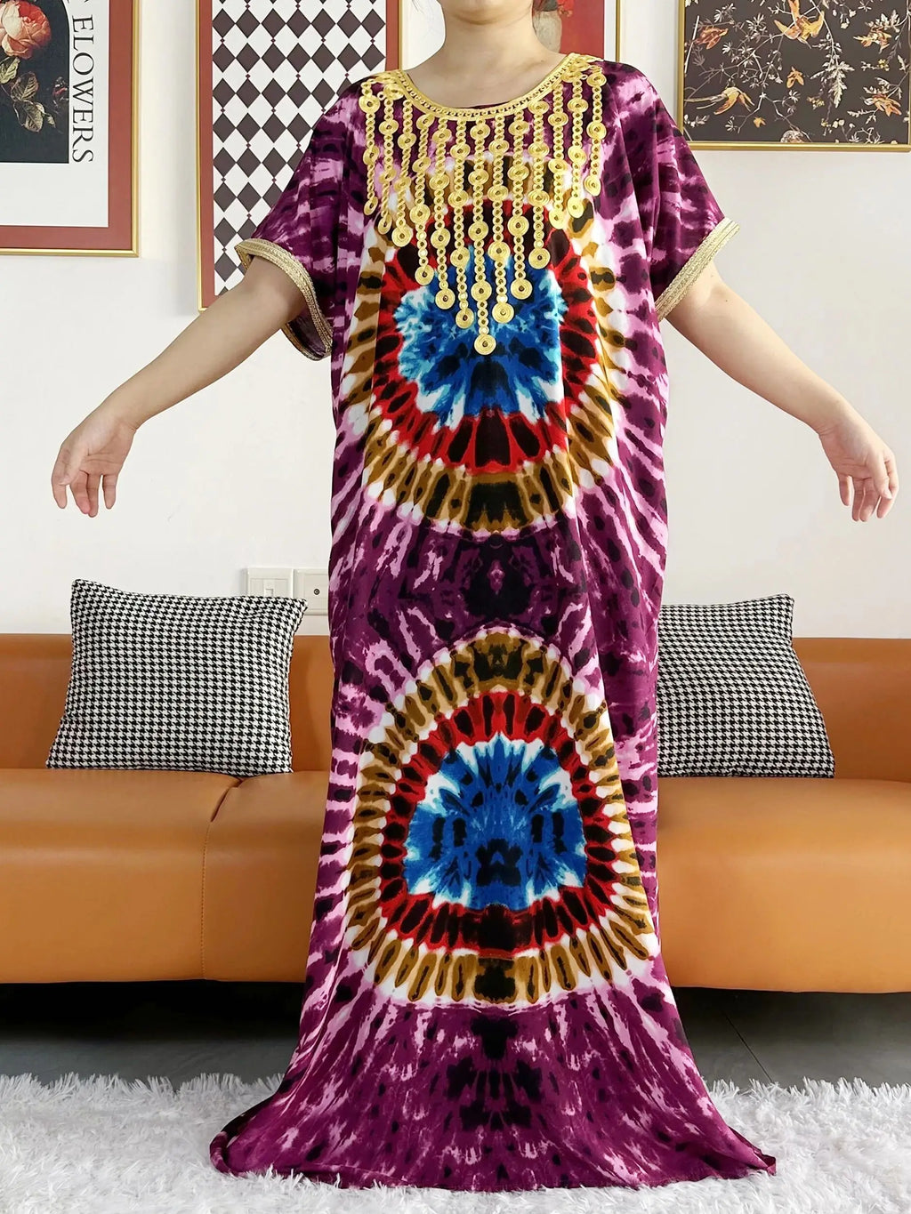 New Style African Summer Short Sleeve Dashiki Dresses Flora Loose Boubou Maxi Islam Women Casual Dress African Abaya Clothes