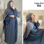 Eid Plain Modest Khimar Abaya Dubai 2024 Muslim Islam Arabic Palestine Abayas For Women Kaftan Dress Caftan Robe Femme Musulmane