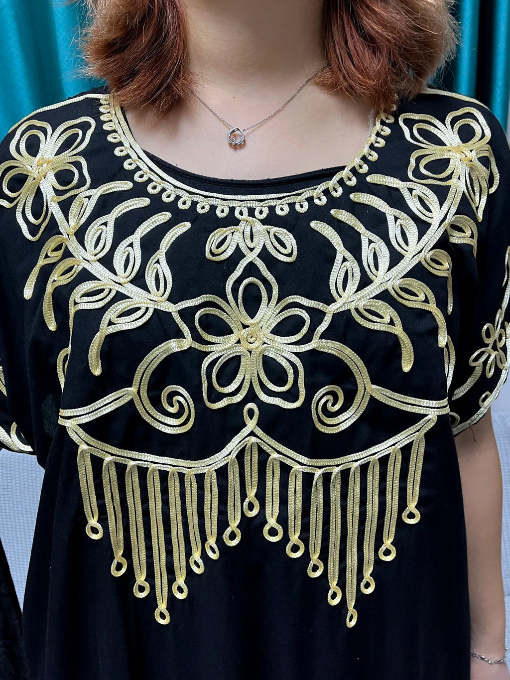 Abayas For Women Black Appliques Cotton Loose Fit Femme Robe Muslim Kaftan African Islam Nigeria Traditional Dresses With Turban