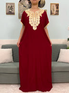 Muslim Pure Abayas For Women Dubai Cotton Appliques Loose Fit Femme Robe Turkey Islam Traditional Dresses With Headscarf Turban