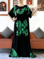 Latest Party Dress Tie-dry Printed Cotton Women Boho Maxi Dress Casual Holiday Fashion Party Dresses Indie Folk African Vestidos