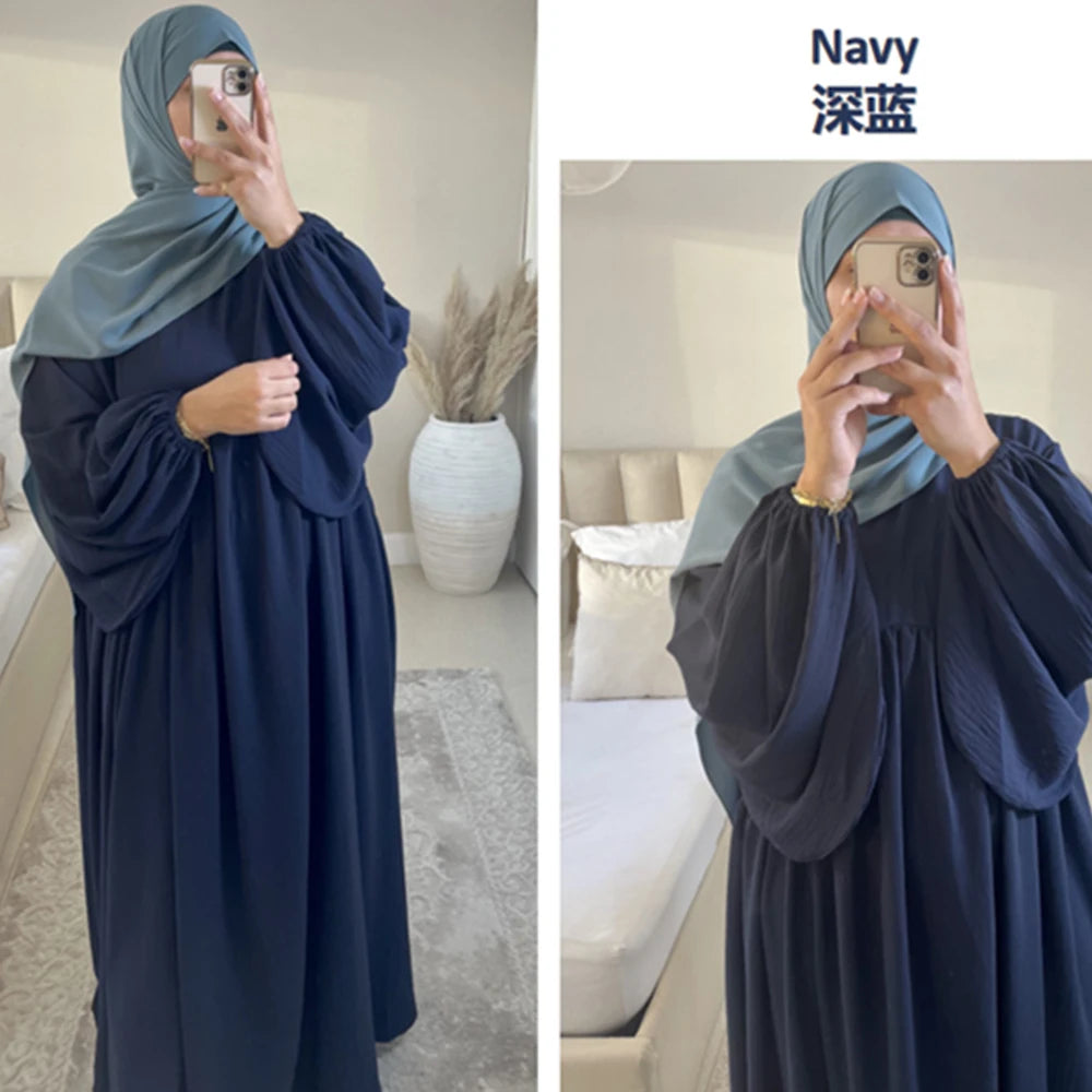 Eid Plain Modest Khimar Abaya Dubai 2024 Muslim Islam Arabic Palestine Abayas For Women Kaftan Dress Caftan Robe Femme Musulmane
