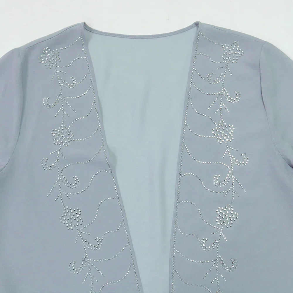 Autumn Fashion Muslim Dresses for Women Muslim Long Sleeve V-neck Party Evening Long Abay Dress Suit Inner and Abaya Outfits