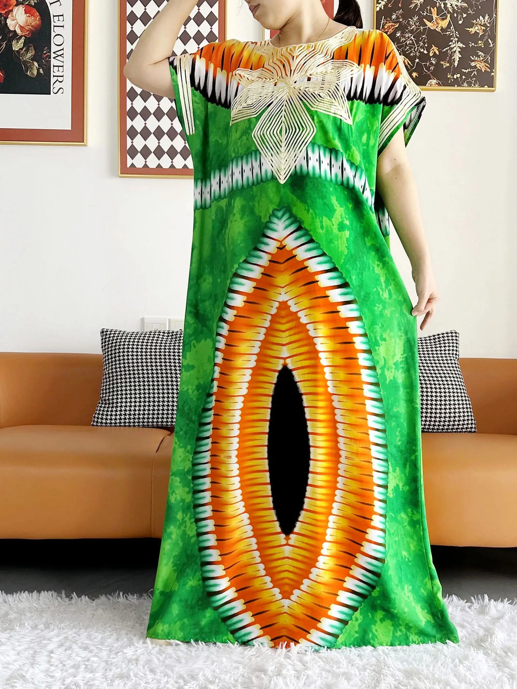 High Grade Design Dubai Women Abaya Long Sleeve Autumn  Dress Cotton With Big Scarf Boubou Maxi Islam Women Dress African Abaya