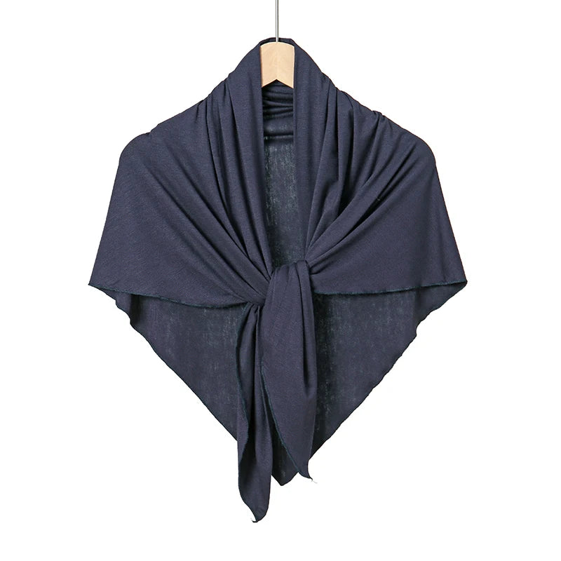 Hot Sale Modal Jersey Hijab Triangle Scarf Woman Muslim Hijab Shawls Ladies Soft Wraps Solid Color Islamic Headband Turban