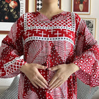 New Style African Dashiki Print Long Sleeve Loose Cotton Elegant Women  Abaya Long Dress Summer Maxi Casual Dresses Vestidos