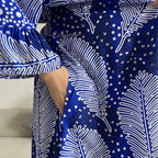 New Style African Dashiki Print Long Sleeve Loose Cotton Elegant Women  Abaya Long Dress Summer Maxi Casual Dresses Vestidos