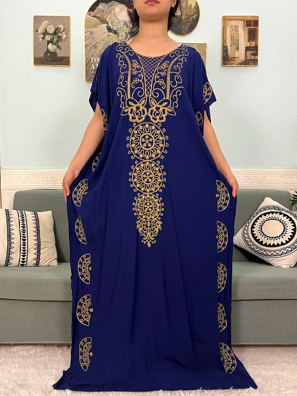 Muslim Pure Abayas For Women Dubai Islam Cotton Solid Color Loose Fit Caftan Marocain Femme Robe African Dresses With Headscarf