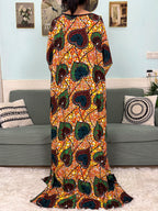 Abayas For Women 2025 Printed Cotton Soft Loose Fit Femme Robe African Islam Nigeria Dresses With 160x80 Tassels Shawl Sacrf