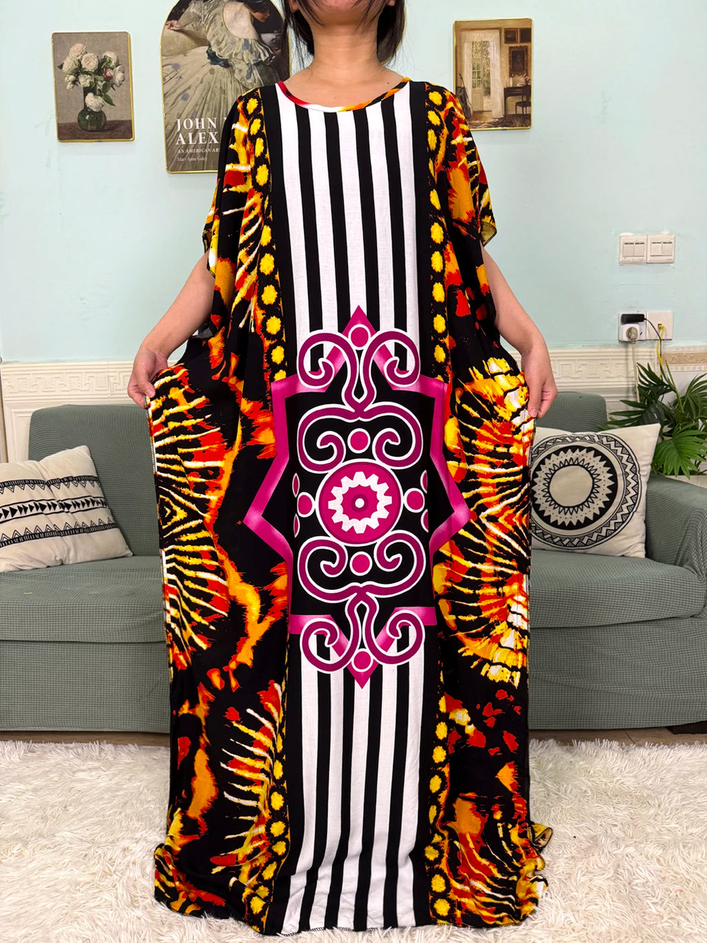 Abayas For Women 2025 Printed Cotton Soft Loose Fit Femme Robe African Islam Nigeria Dresses With 160x80 Tassels Shawl Sacrf