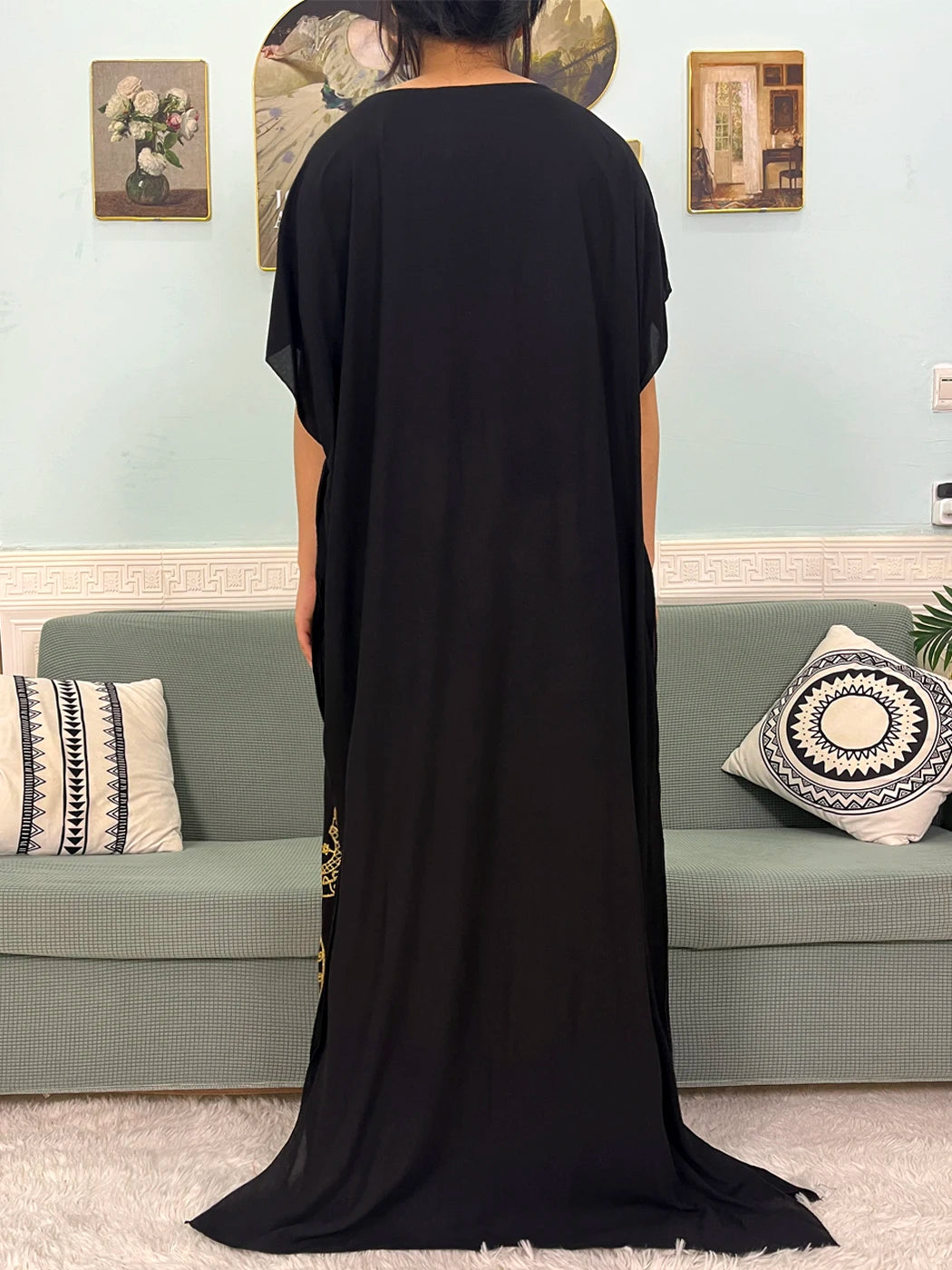Muslim Pure Abayas For Women Dubai Islam Cotton Solid Color Loose Fit Caftan Marocain Femme Robe African Dresses With Headscarf