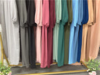 Eid Plain Modest Khimar Abaya Dubai 2024 Muslim Islam Arabic Palestine Abayas For Women Kaftan Dress Caftan Robe Femme Musulmane