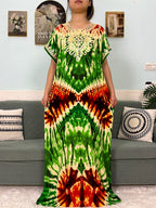 2024 Muslim Cotton Abayas For Women Appliques Printed Caftan Marocaine Femme Robe Boubou African Islam Dresses With Headscarf