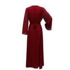 Autumn Fashion Muslim Dresses for Women Muslim Long Sleeve V-neck Party Evening Long Abay Dress Suit Inner and Abaya Outfits