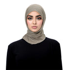 Solid Color Cotton Triangle Scarf Muslim Hijab Shawls Woman Soft Wraps Lady Fashion Causal Turban Islamic Jersey Headband